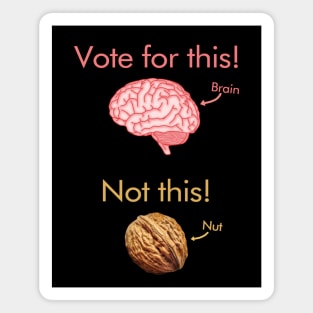 Vote for a brain, not a nut! Magnet